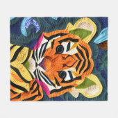 Kleiner Tiger Cub quilt like Design Fleecedecke (Vorderseite (Horizontal))