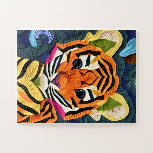 Kleiner Tiger Cub quilt like Design Puzzle (Horizontal)