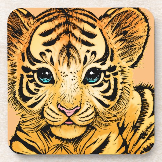 KLEINER TIGER GETRÄNKEUNTERSETZER (Vorderseite)