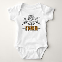 Kleiner Tiger Vintage-Tiger-Druck Baby-Shirt