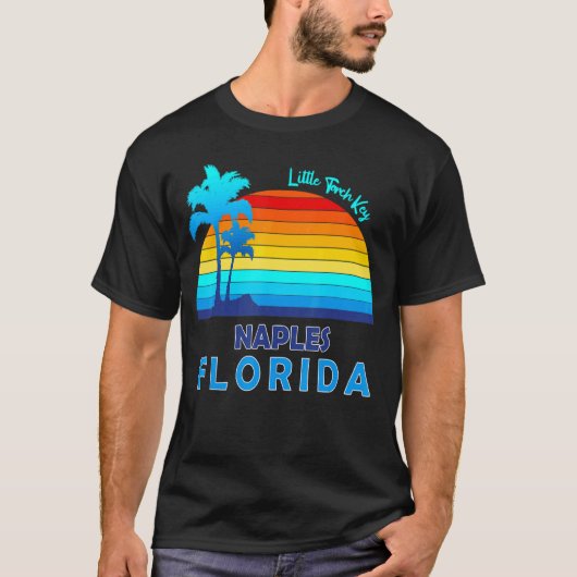 Kleiner Torch Key Neapel Florida Retro Tropische B T-Shirt (Vorderseite)