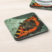 Kleiner Tortoiseshell Butterfly Getränkeuntersetzer (Linke Seite)