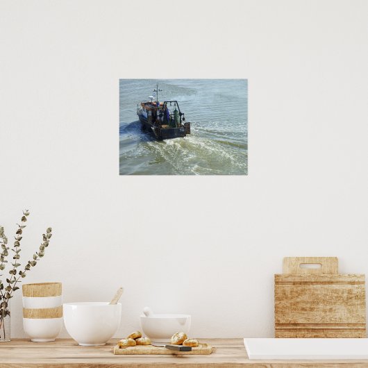 Kleiner Trawler, Cardiff Bay Harbour Poster (Küche)