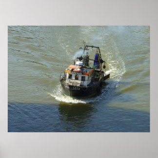 Kleiner Trawler, Cardiff Bay Harbour Poster