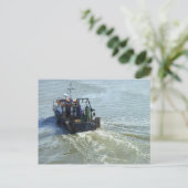 Kleiner Trawler, Cardiff Bay Harbour Postkarte (Stehend Vorderseite)