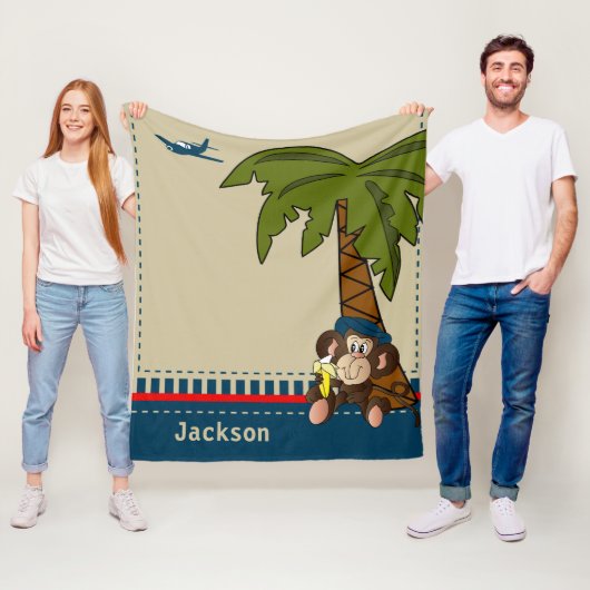 Kleiner tropischer Affe Fleecedecke (Beispiel)