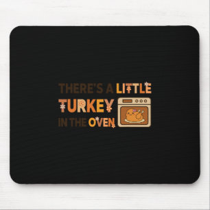 Kleiner Truthahn im Ofen Lustiger Erntedank Schwan Mousepad