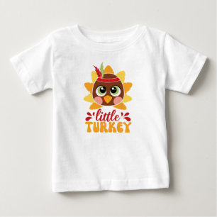 Kleiner Truthahn-Junge Kinder Thanksgiving Baby T-shirt