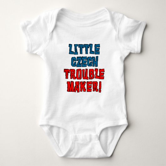 Kleiner tschechischer Trouble Maker Baby Strampler (Vorderseite)