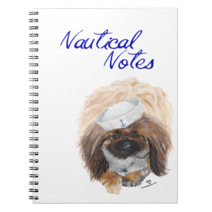 Kleiner Tuffy Seemann Pekingese Hund Notizblock