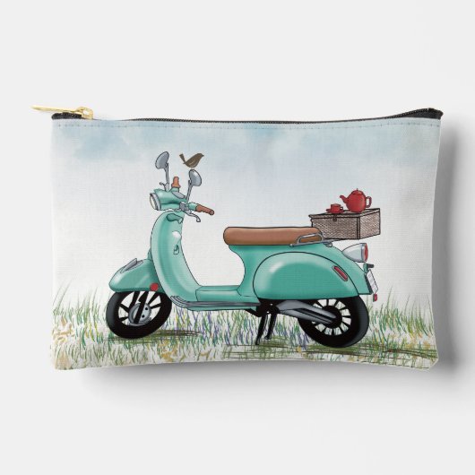 Kleiner Türkis Roller Zubehörtasche (Vorderseite)