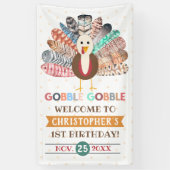 Kleiner türkischer Erntedank jedes Alters Geburtst Banner (Vertikal)