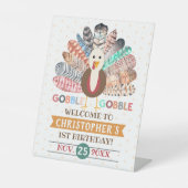 Kleiner türkischer Erntedank jedes Alters Geburtst Sockelschild (Vorderseite)