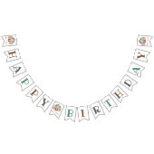 Kleiner türkischer Erntedank jedes Alters Geburtst Wimpelkette (Alle)