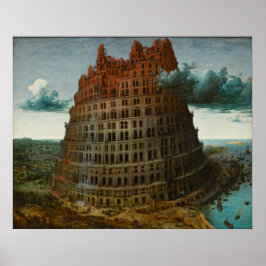Kleiner Turm von Babel von Pieter Bruegel, dem Ält Poster