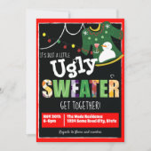Kleiner Ugly Sweater zusammen Einladung (Vorderseite)