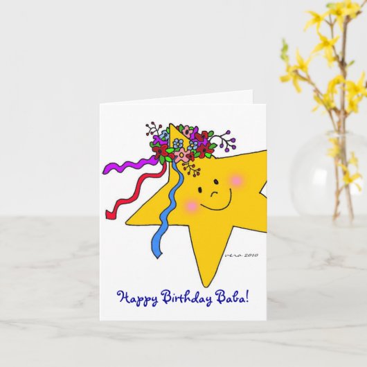 Kleiner ukrainischer Superstar Karte (Gelbe Blume)