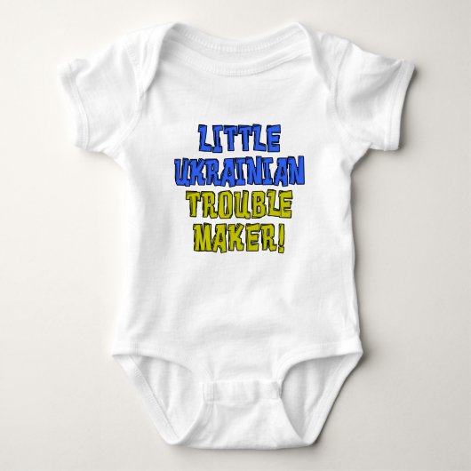 Kleiner ukrainischer Trouble Maker Baby Strampler (Vorderseite)