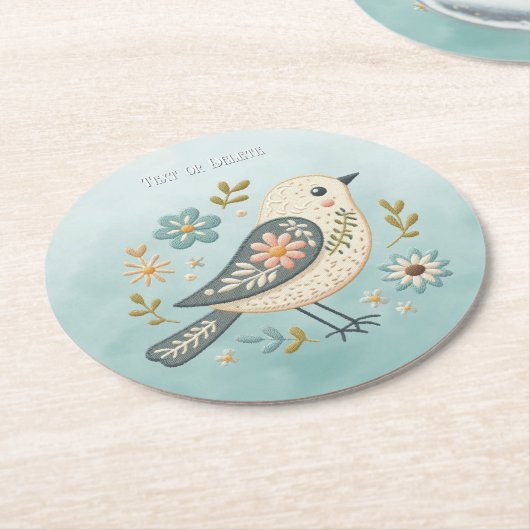 Kleiner Untersetzer für grünes Vogelschwarz (Angewinkelt)