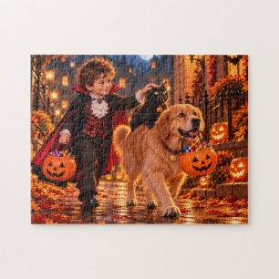 Kleiner Vampir und seine Halloween-Süßigkeitenjäge Puzzle