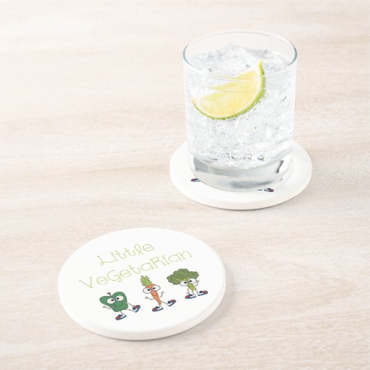 Kleiner Vegetarier Getränkeuntersetzer (Seite)