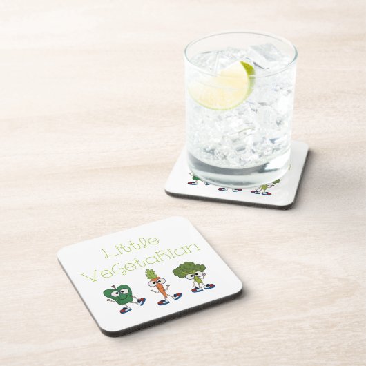 Kleiner Vegetarier Getränkeuntersetzer (Rechte Seite)