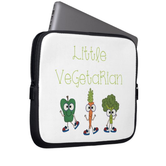 Kleiner Vegetarier Laptopschutzhülle (Vorne Rechts)