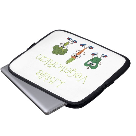 Kleiner Vegetarier Laptopschutzhülle (Vorne Knopf)