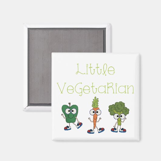 Kleiner Vegetarier Magnet (Vorderseite/Rückseite)
