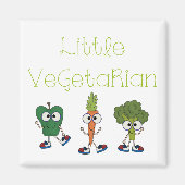 Kleiner Vegetarier Magnet (Vorne)