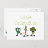 Kleiner Vegetarier Postkarte (Vorne/Hinten)