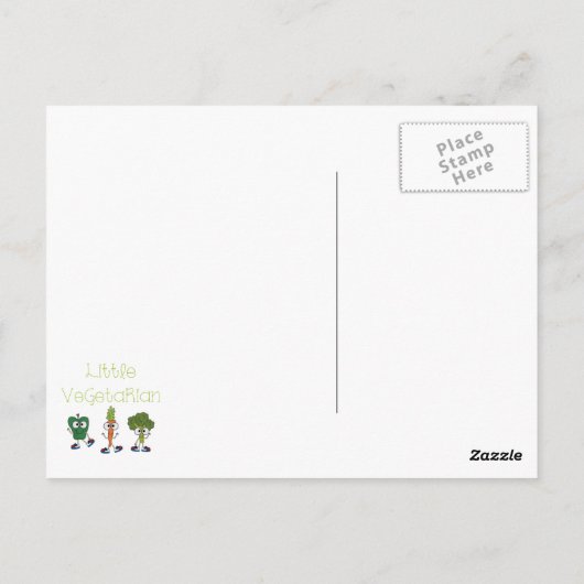 Kleiner Vegetarier Postkarte (Rückseite)