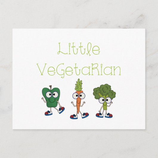 Kleiner Vegetarier Postkarte (Vorderseite)