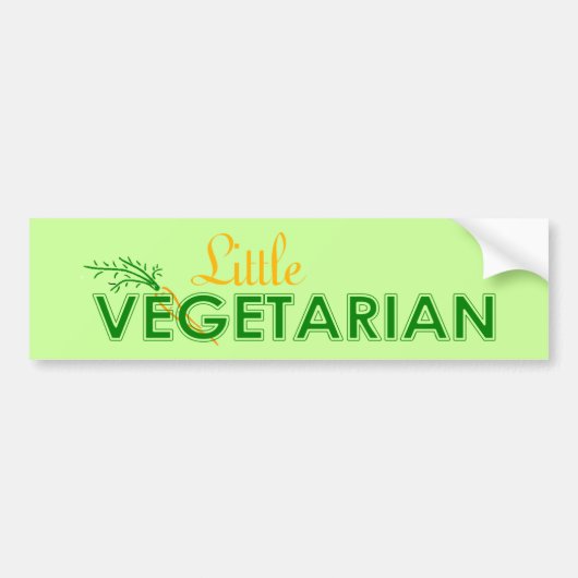 Kleiner vegetarischer Autoaufkleber (Vorne)