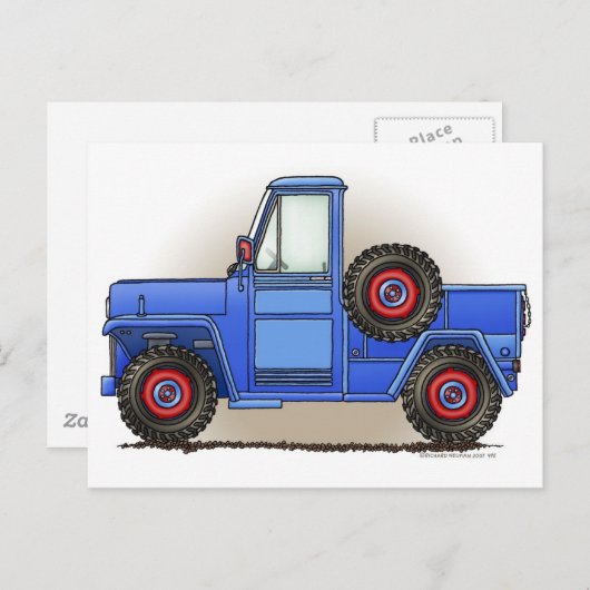 Kleiner Vierrad-Lieferwagen Postkarte (Vorne/Hinten)