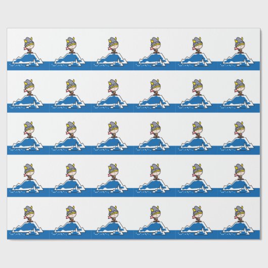 Kleiner Viking-Junge Geschenkpapier (Flach)