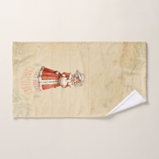 Kleiner Viktorianischer Caroler Custom Christmas Badhandtuch Set (Handtuch)