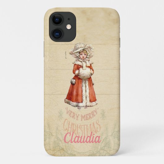 Kleiner Viktorianischer Caroler Custom Christmas Case-Mate iPhone Hülle (Rückseite)