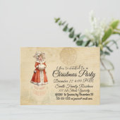 Kleiner Viktorianischer Caroler Custom Christmas Einladung (Stehend Vorderseite)