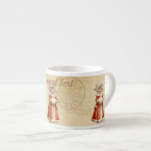 Kleiner Viktorianischer Caroler Custom Christmas Espressotasse (Vorderseite Rechts)