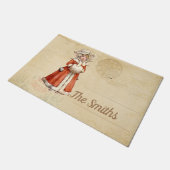 Kleiner Viktorianischer Caroler Custom Christmas Fußmatte (Schrägansicht)