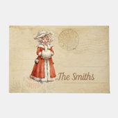 Kleiner Viktorianischer Caroler Custom Christmas Fußmatte (Vorderseite)