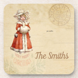 Kleiner Viktorianischer Caroler Custom Christmas Getränkeuntersetzer