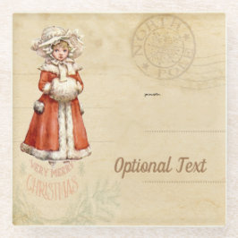 Kleiner Viktorianischer Caroler Custom Christmas Glasuntersetzer