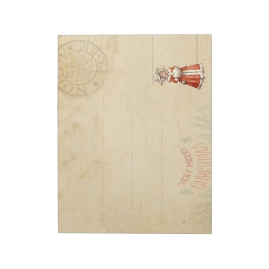 Kleiner Viktorianischer Caroler Custom Christmas Notizblock (Rotiert)