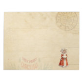 Kleiner Viktorianischer Caroler Custom Christmas Notizblock (Vorderseite)