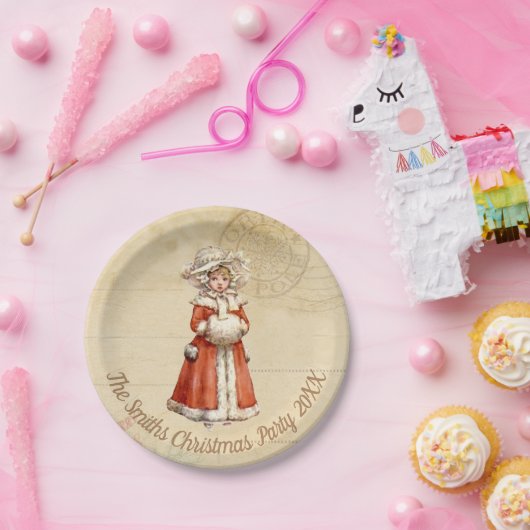 Kleiner Viktorianischer Caroler Custom Christmas Pappteller (Party)