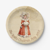 Kleiner Viktorianischer Caroler Custom Christmas Pappteller (Vorderseite)