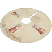 Kleiner Viktorianischer Caroler Custom Christmas Polyester Weihnachtsbaumdecke (Schrägansicht)