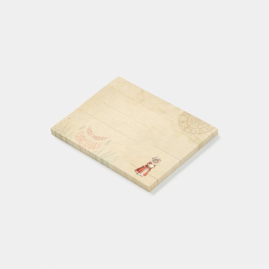 Kleiner Viktorianischer Caroler Custom Christmas Post-it Klebezettel (angewinkelt)